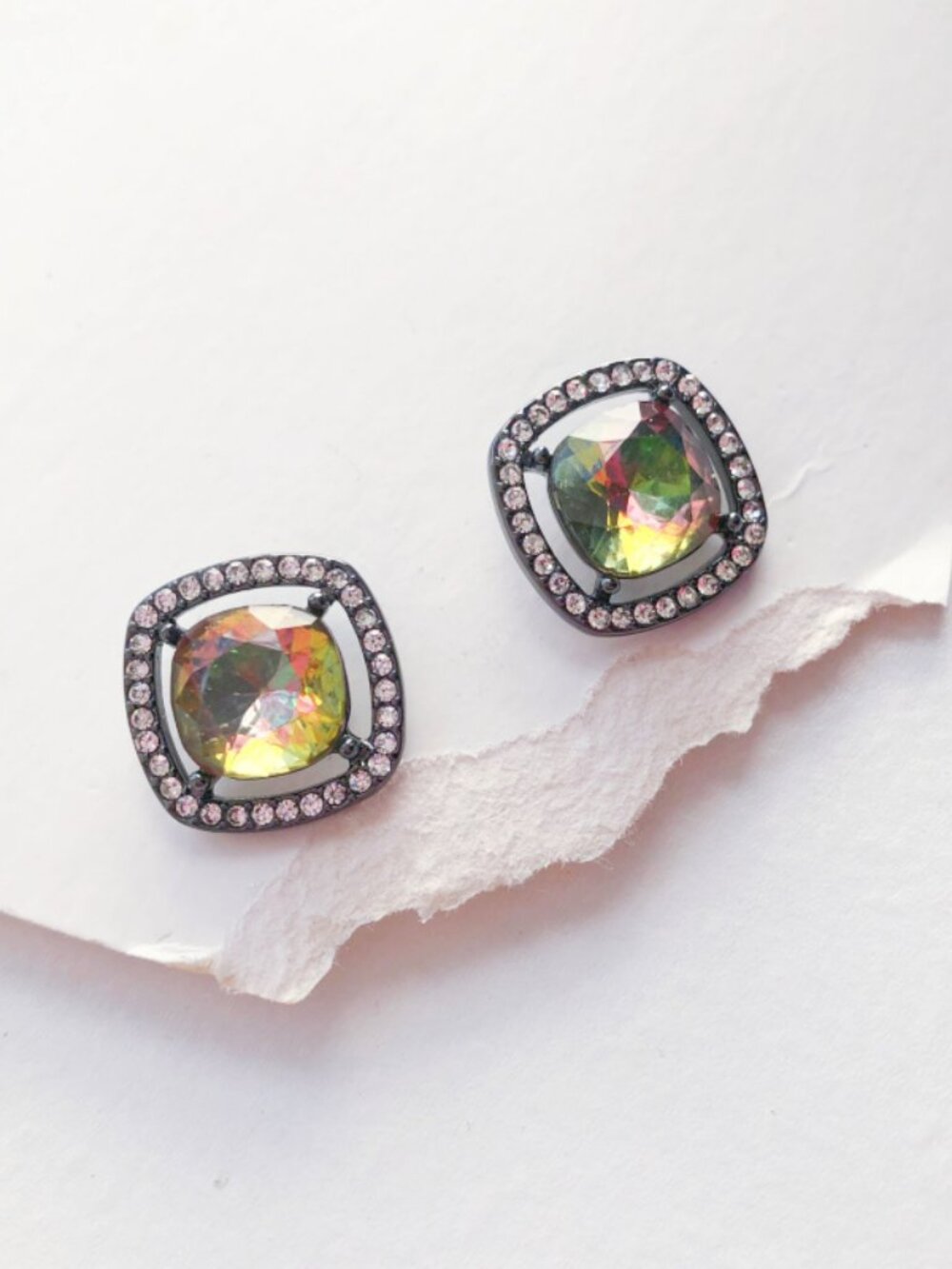 Covet Mystic Topaz Stud Earrings